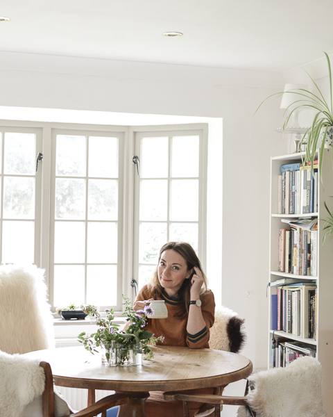 portrait of photographer in kitchen